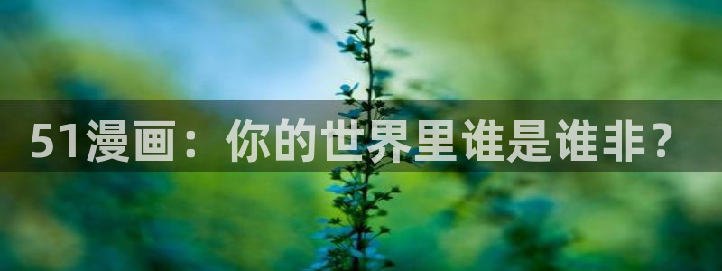 omofun 在线观看：51漫画：你的世界里谁是谁非？